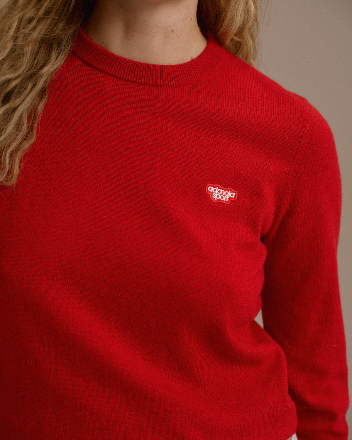 Knit Crewneck Sweatshirt - Classic Red