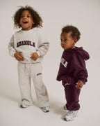 Mini Straight Leg Sweatpants - Light Grey Melange