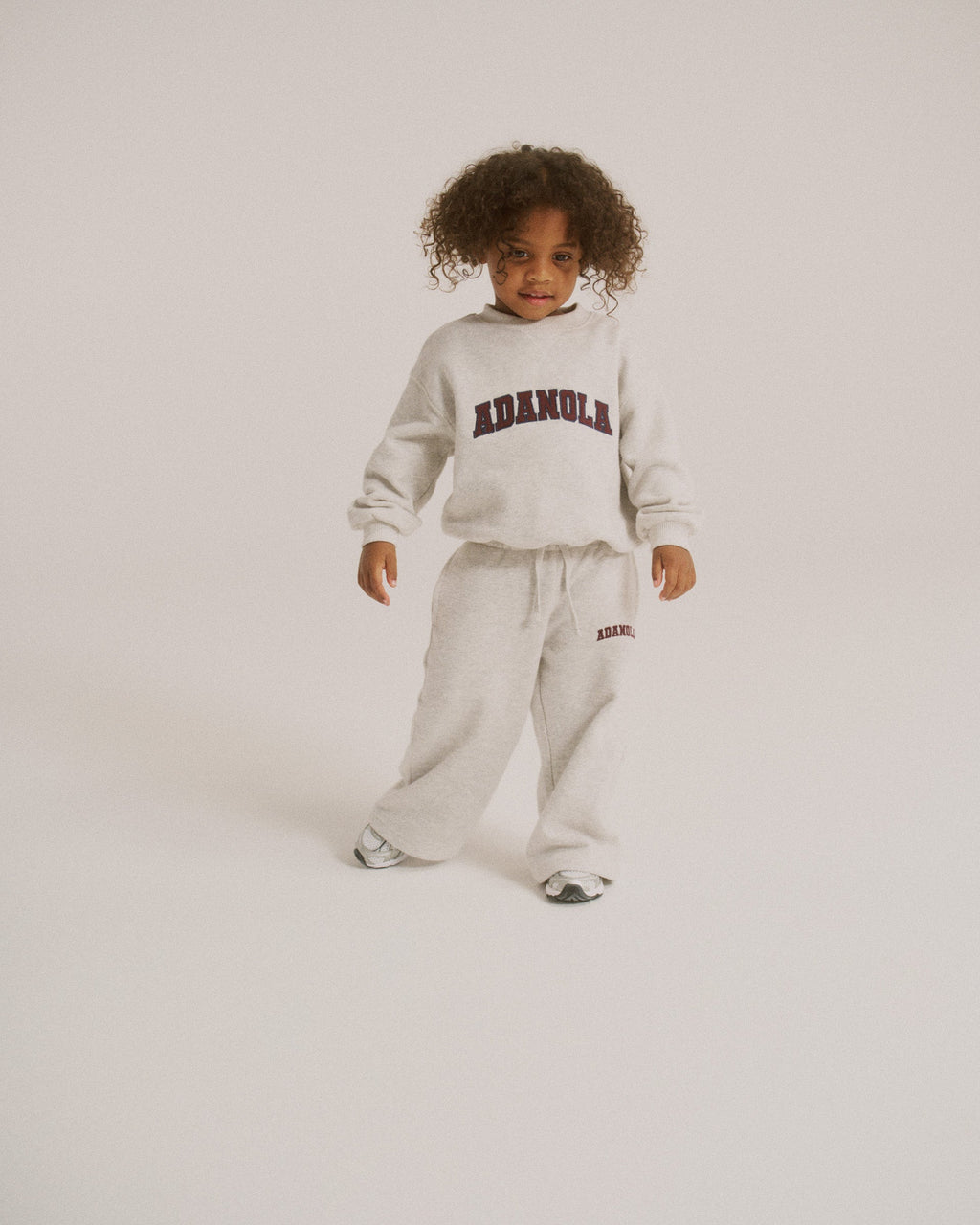 Mini Straight Leg Sweatpants - Light Grey Melange
