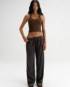 Mesh Track Pants - Coffee Bean