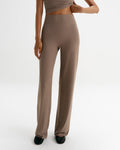Straight Leg Yoga Pants - Walnut Brown