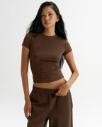 Ultimate Short Sleeve Top - Chocolate Brown