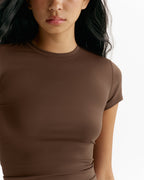 Ultimate Short Sleeve Top - Chocolate Brown