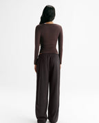 Mesh Track Pants - Coffee Bean