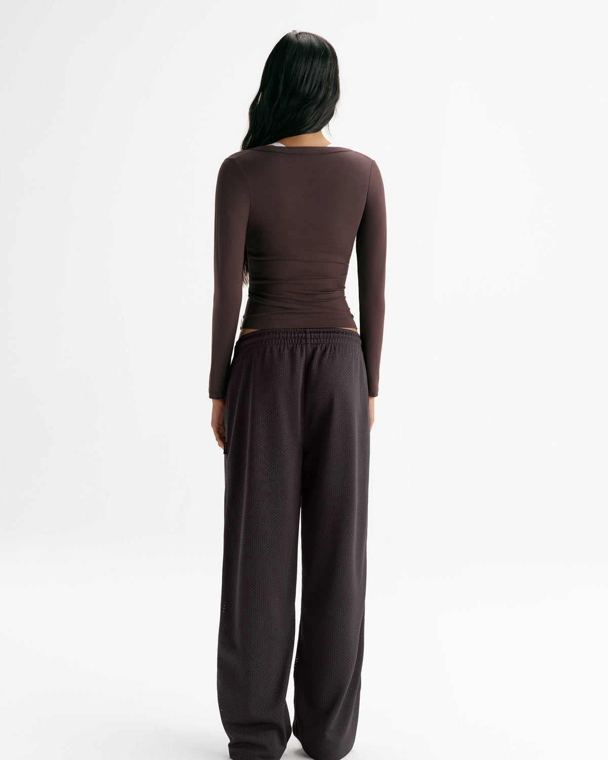 Mesh Track Pants - Coffee Bean