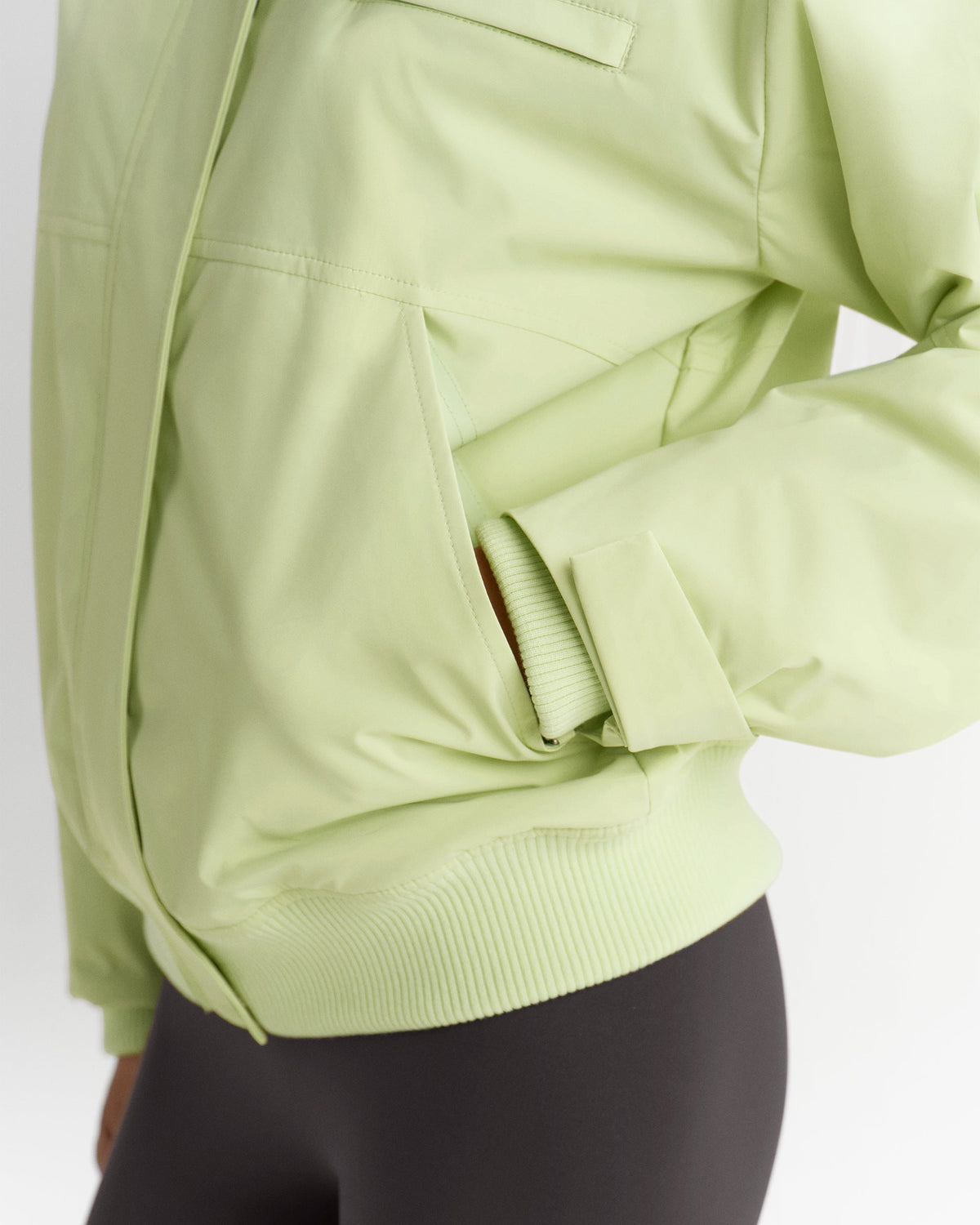 Funnel Neck Jacket - Lime Cream