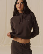 Merino Wool Hoodie - Coffee Bean