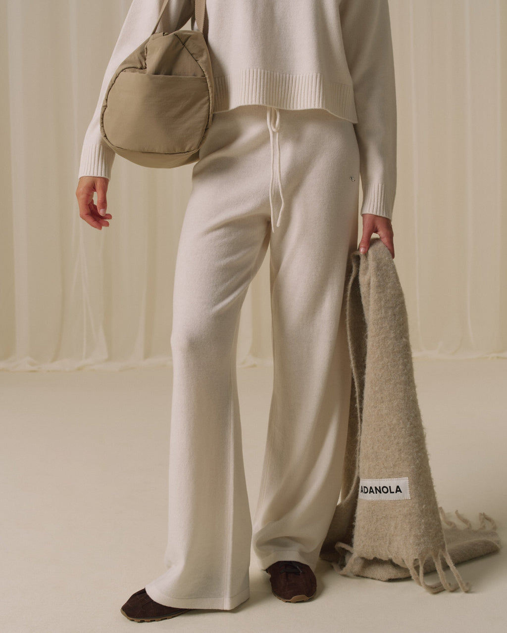 Merino Wool Trousers - Marshmallow White