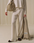 Merino Wool Trousers - Marshmallow White