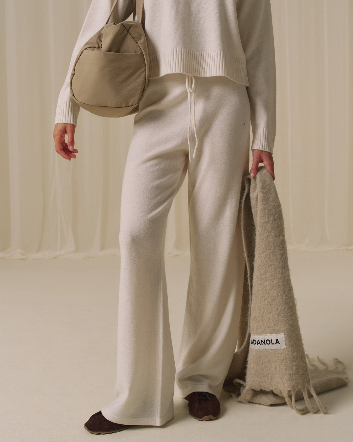 Merino Wool Trousers - Marshmallow White