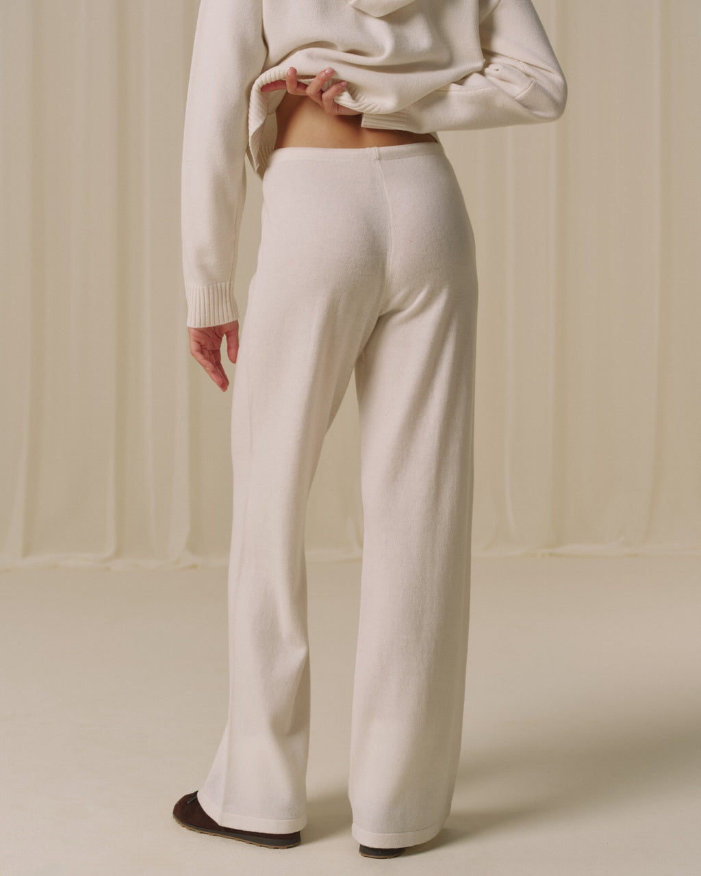 Merino Wool Trousers - Marshmallow White