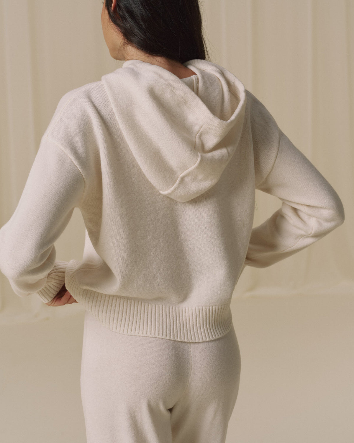 Merino Wool Hoodie - Marshmallow White