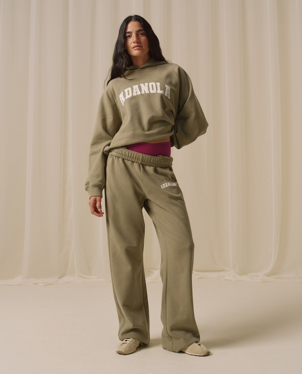 Loose Fit Straight Leg Sweatpants - Pistachio Green