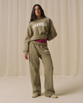 Loose Fit Straight Leg Sweatpants - Pistachio Green