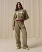 Loose Fit Straight Leg Sweatpants - Pistachio Green
