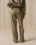 Loose Fit Straight Leg Sweatpants - Pistachio Green