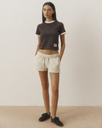 Loose Fit Sweat Shorts - Oatmeal Marl