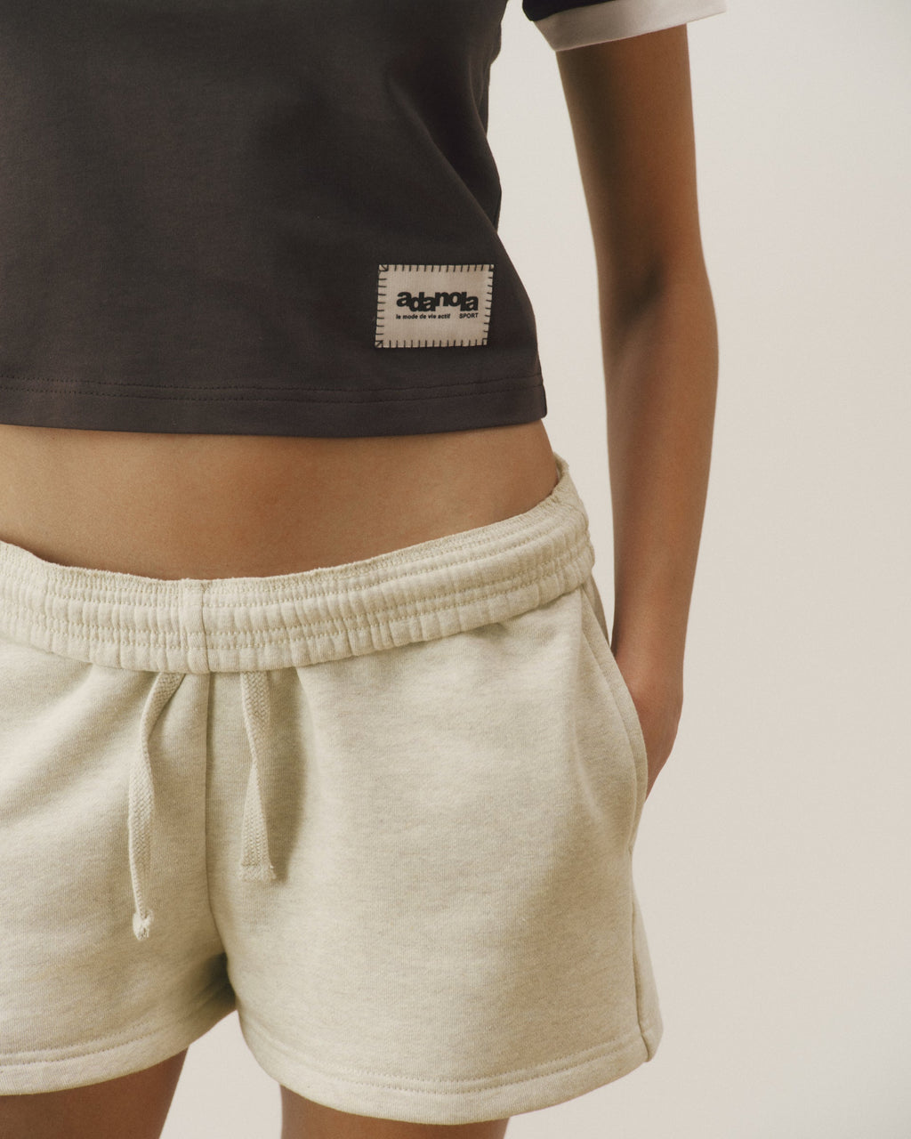 Loose Fit Sweat Shorts - Oatmeal Marl