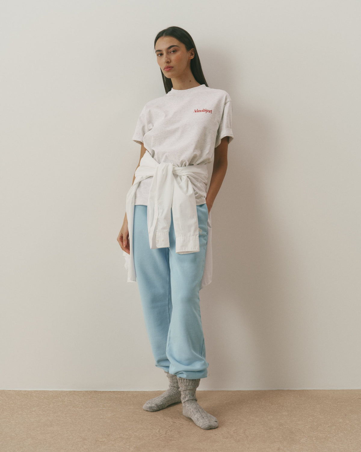 Straight Leg Sweatpants - Breeze Blue