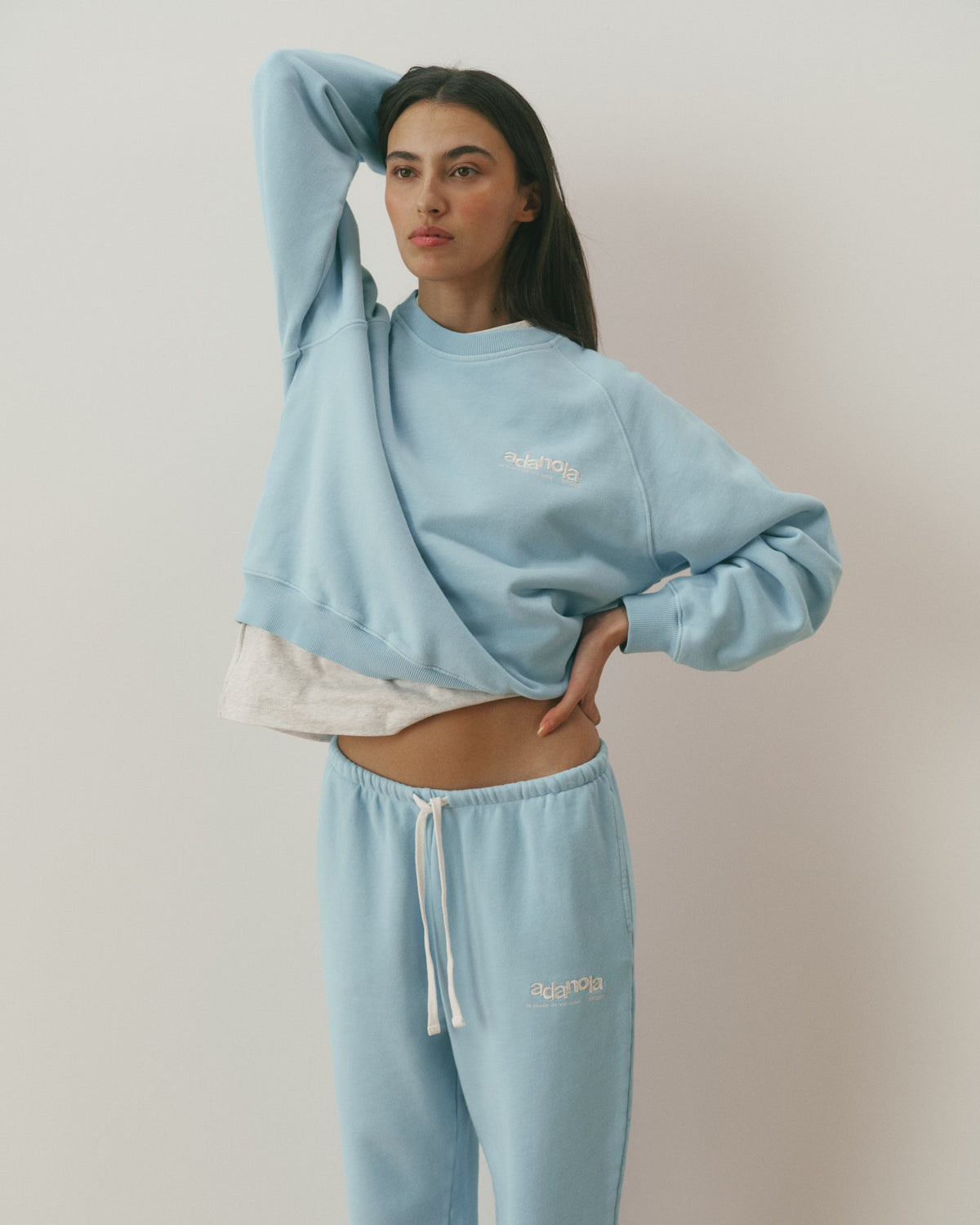 Straight Leg Sweatpants - Breeze Blue