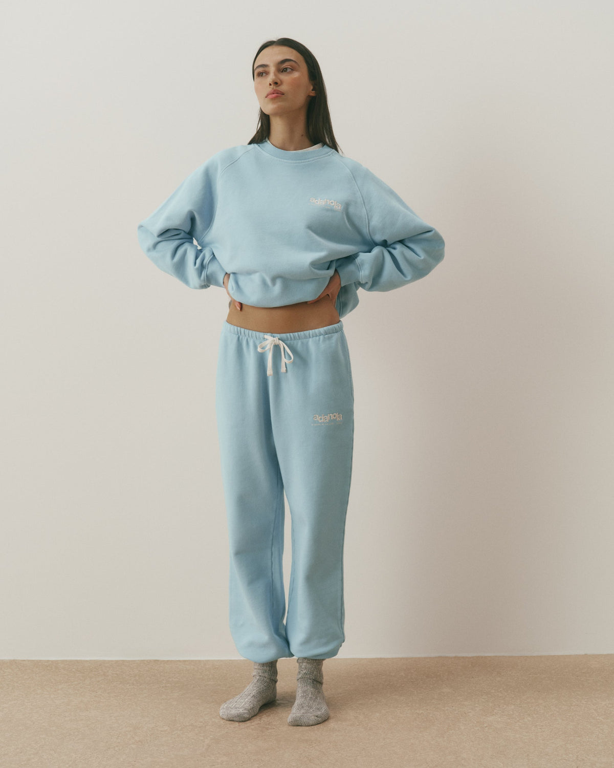 Straight Leg Sweatpants - Breeze Blue