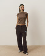 Straight Leg Sweatpants - Coffee Bean