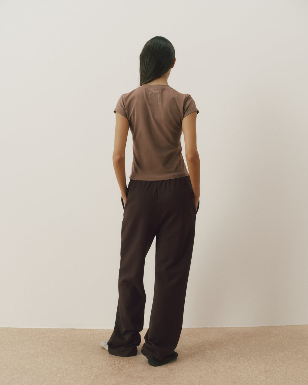 Straight Leg Sweatpants - Coffee Bean