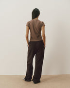 Straight Leg Sweatpants - Coffee Bean