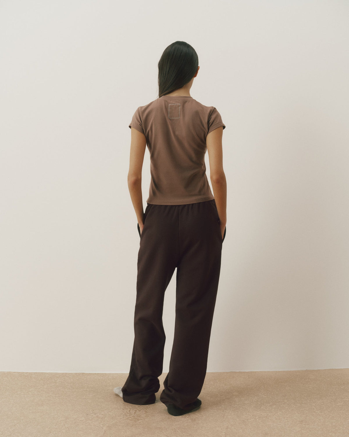 Straight Leg Sweatpants - Coffee Bean