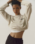 Drop Shoulder T-shirt - Oat Melange