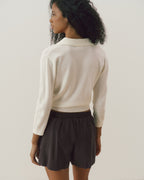 Knit Collared Top - Marshmallow White