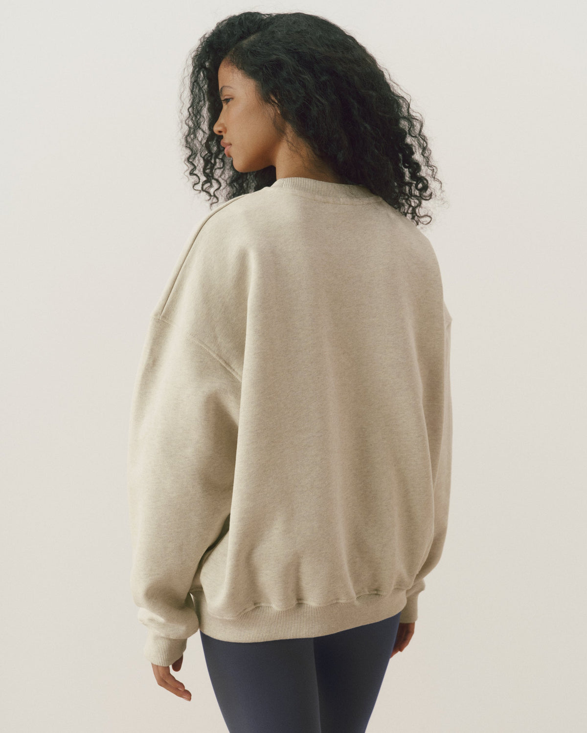 Oversized Sweatshirt - Oatmeal Marl