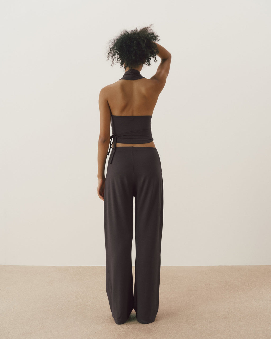 Modal Wrap Pants - Coffee Bean
