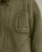 Oversized Pocket Fleece - Dark Pistachio Green