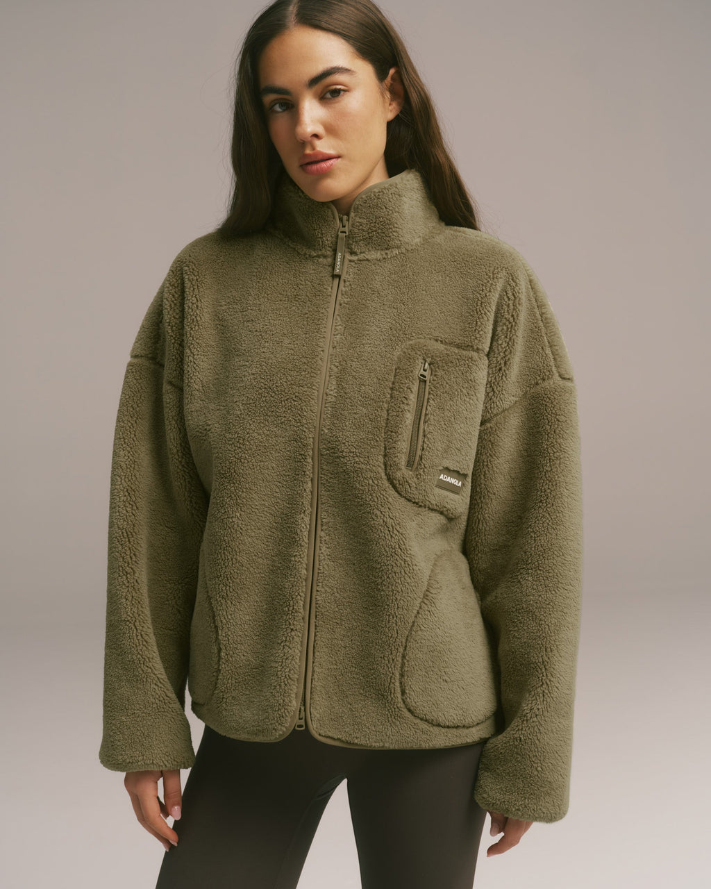Oversized Pocket Fleece - Dark Pistachio Green