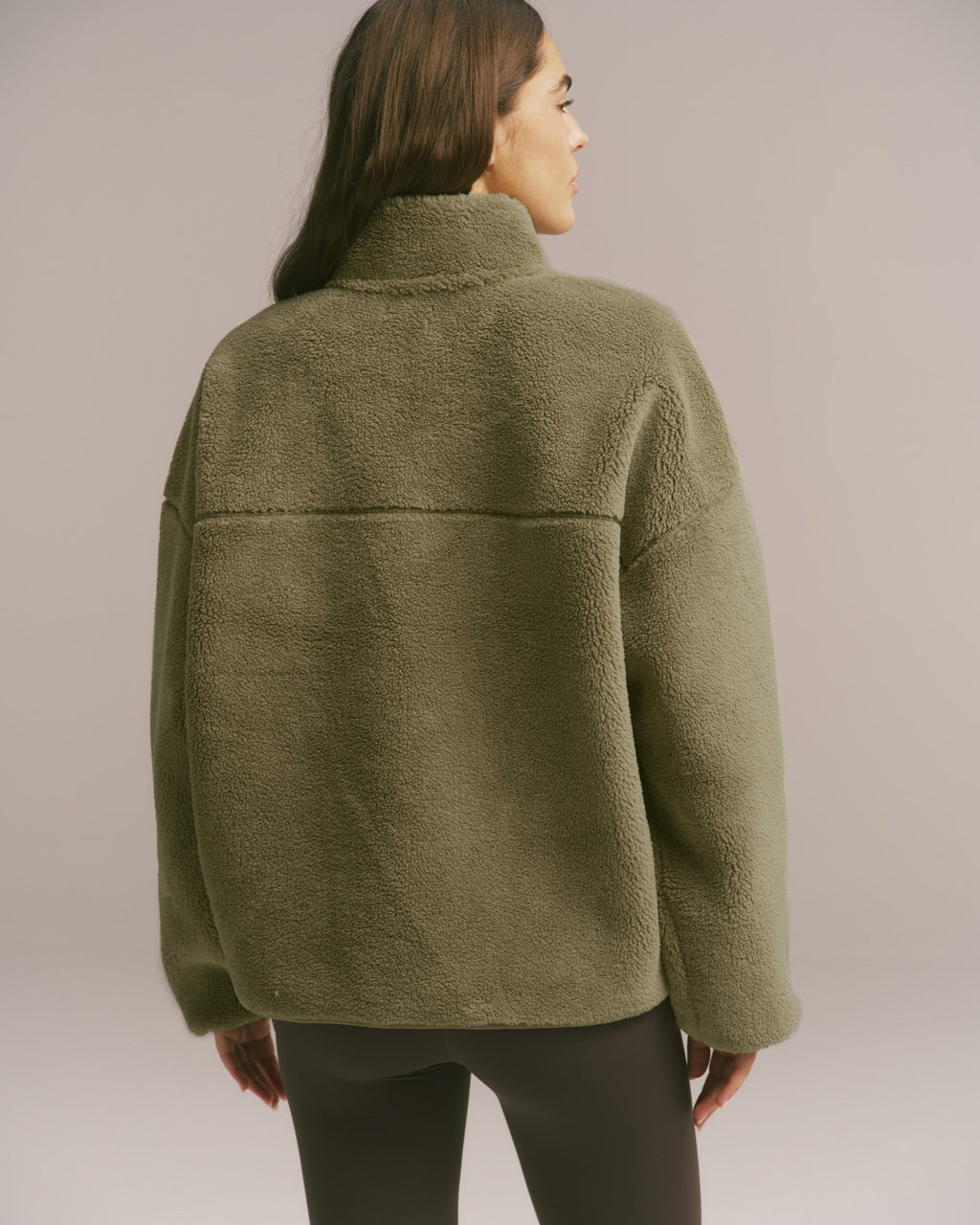 Oversized Pocket Fleece - Dark Pistachio Green