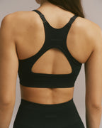 Seamless Racer Back Bra - Black