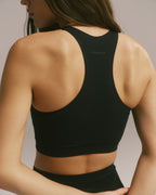 Seamless Racer Tank Bra - Black