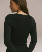 Seamless Long Sleeve Top - Black