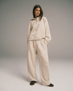Straight Leg Sweatpants - Oatmeal Melange