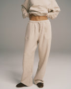 Straight Leg Sweatpants - Oatmeal Melange