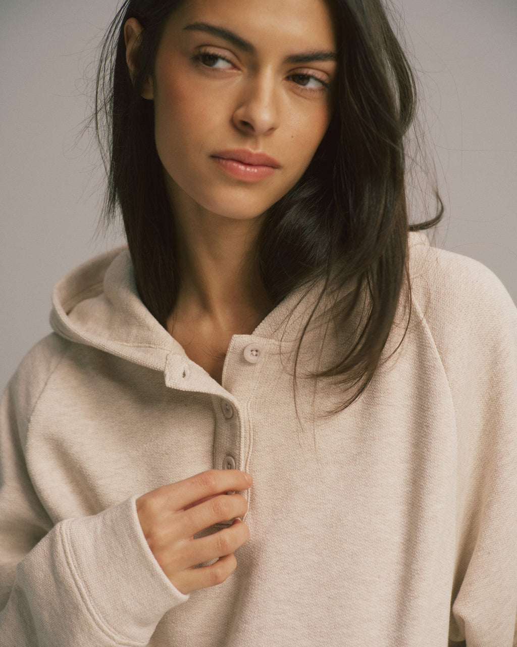 Oversized Hoodie - Oatmeal Melange