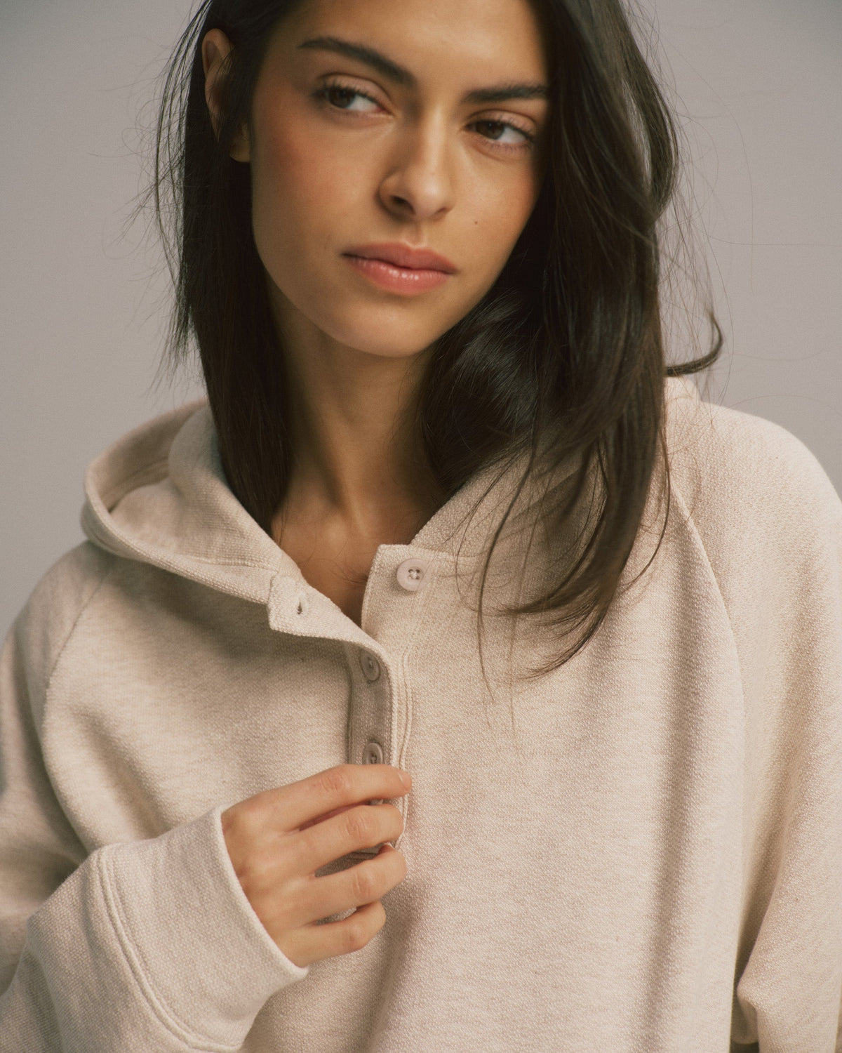 Oversized Hoodie - Oatmeal Melange
