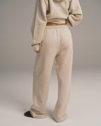 Straight Leg Sweatpants - Oatmeal Melange
