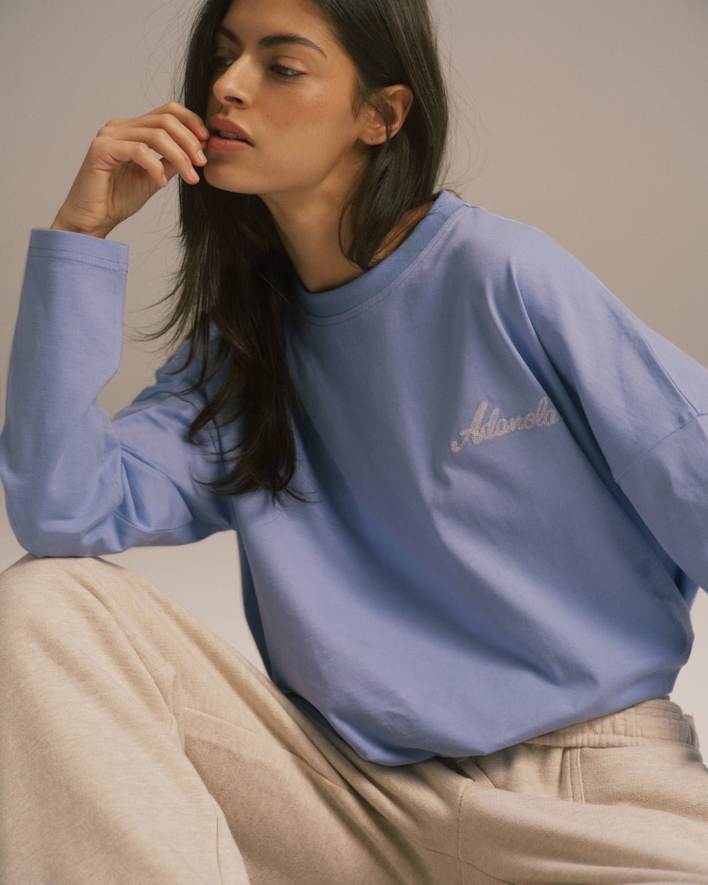 Drop Shoulder T-shirt - Washed Lavender