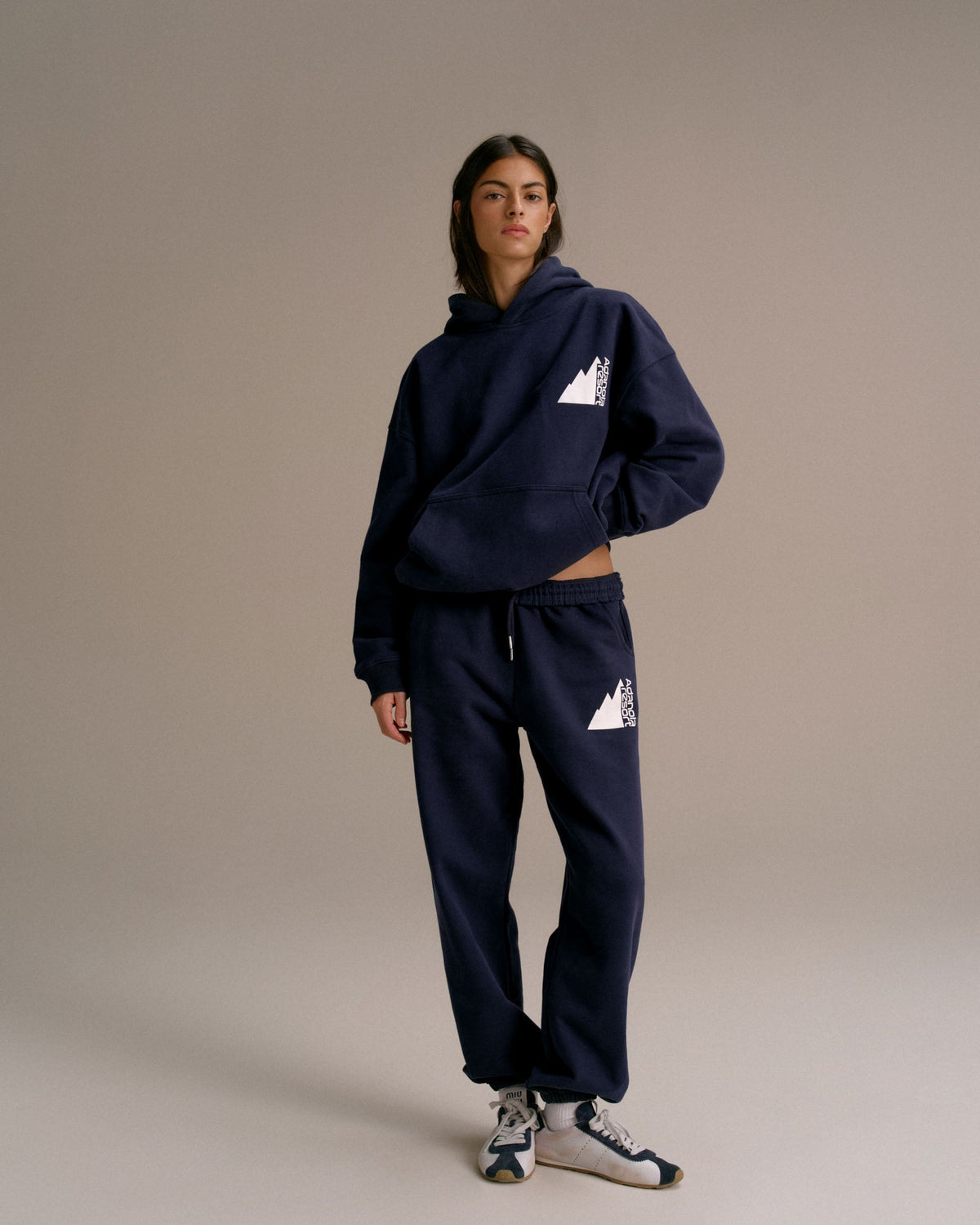 Cuffed Sweatpants - Navy Blue