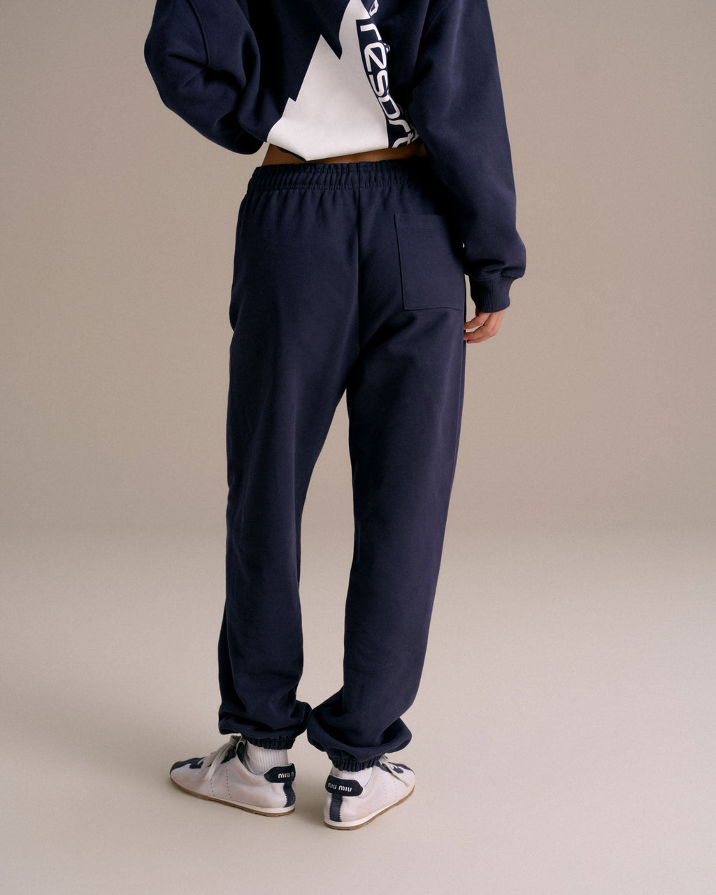 Cuffed Sweatpants - Navy Blue
