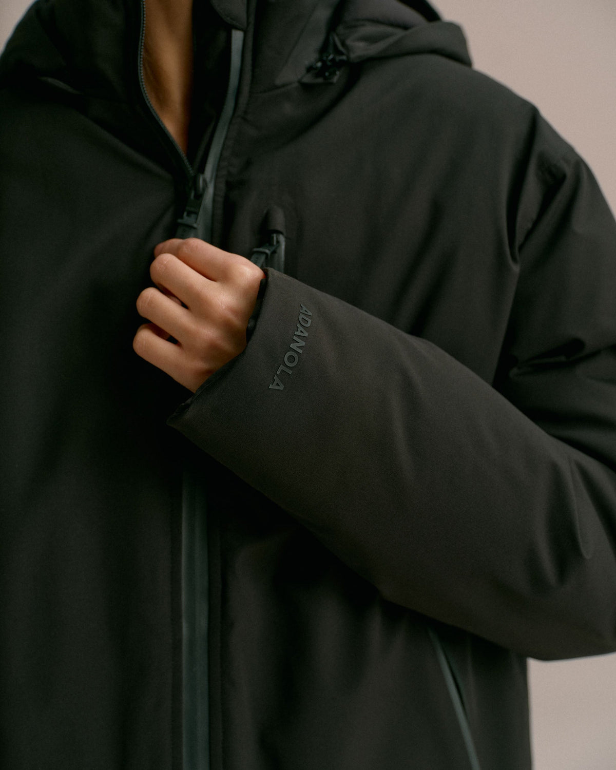 Hooded Waterproof Coat - Black