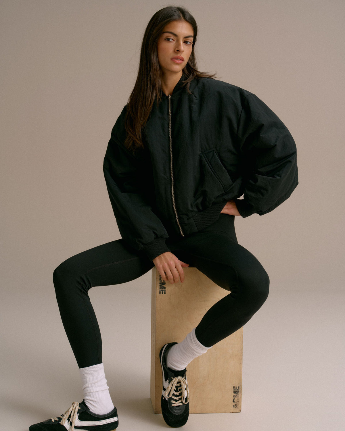 Reversible Bomber Jacket - Black