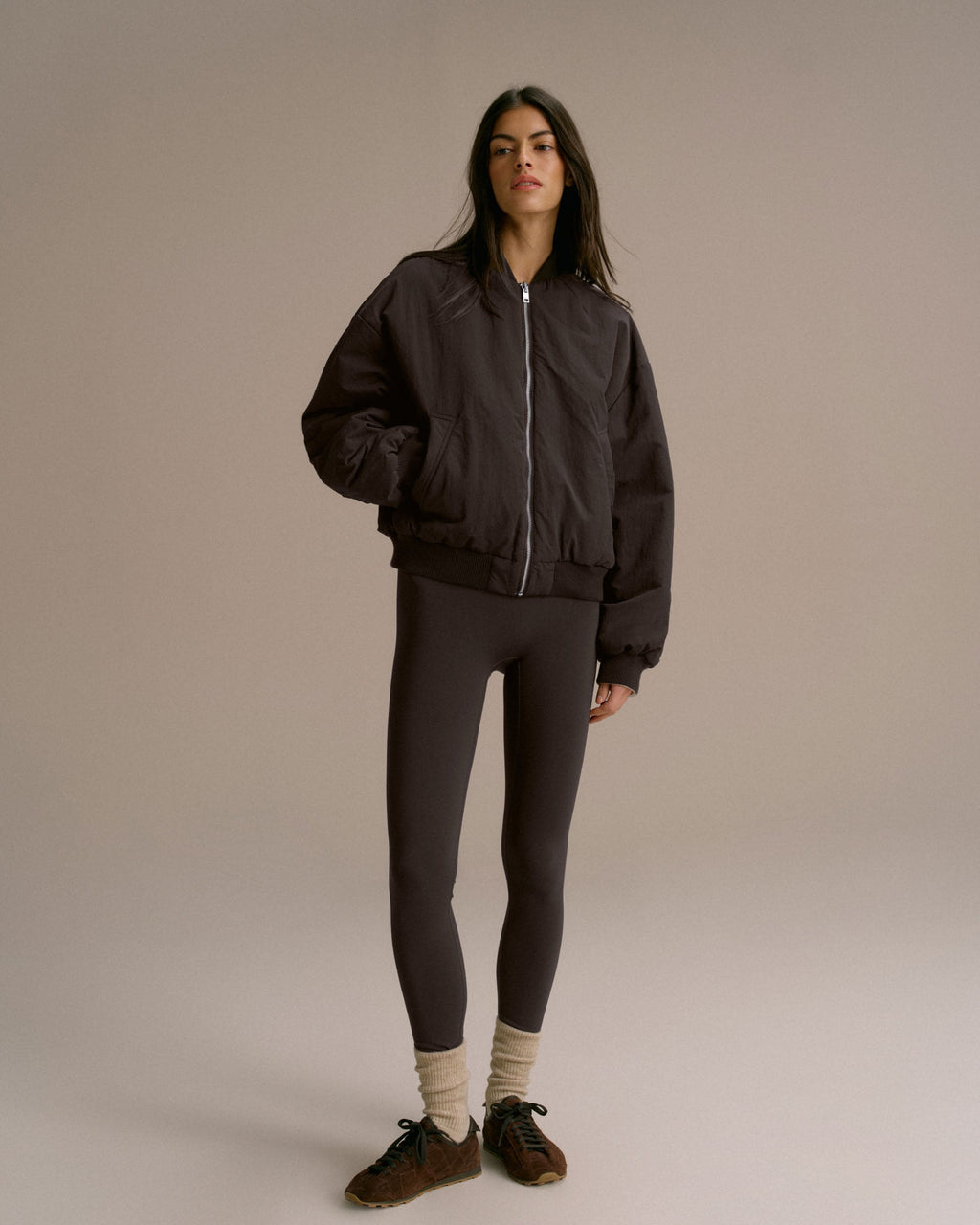 Reversible Bomber Jacket - Coffee Bean